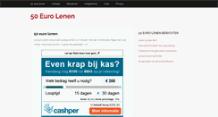 Desktop Screenshot of 50eurolenen.net